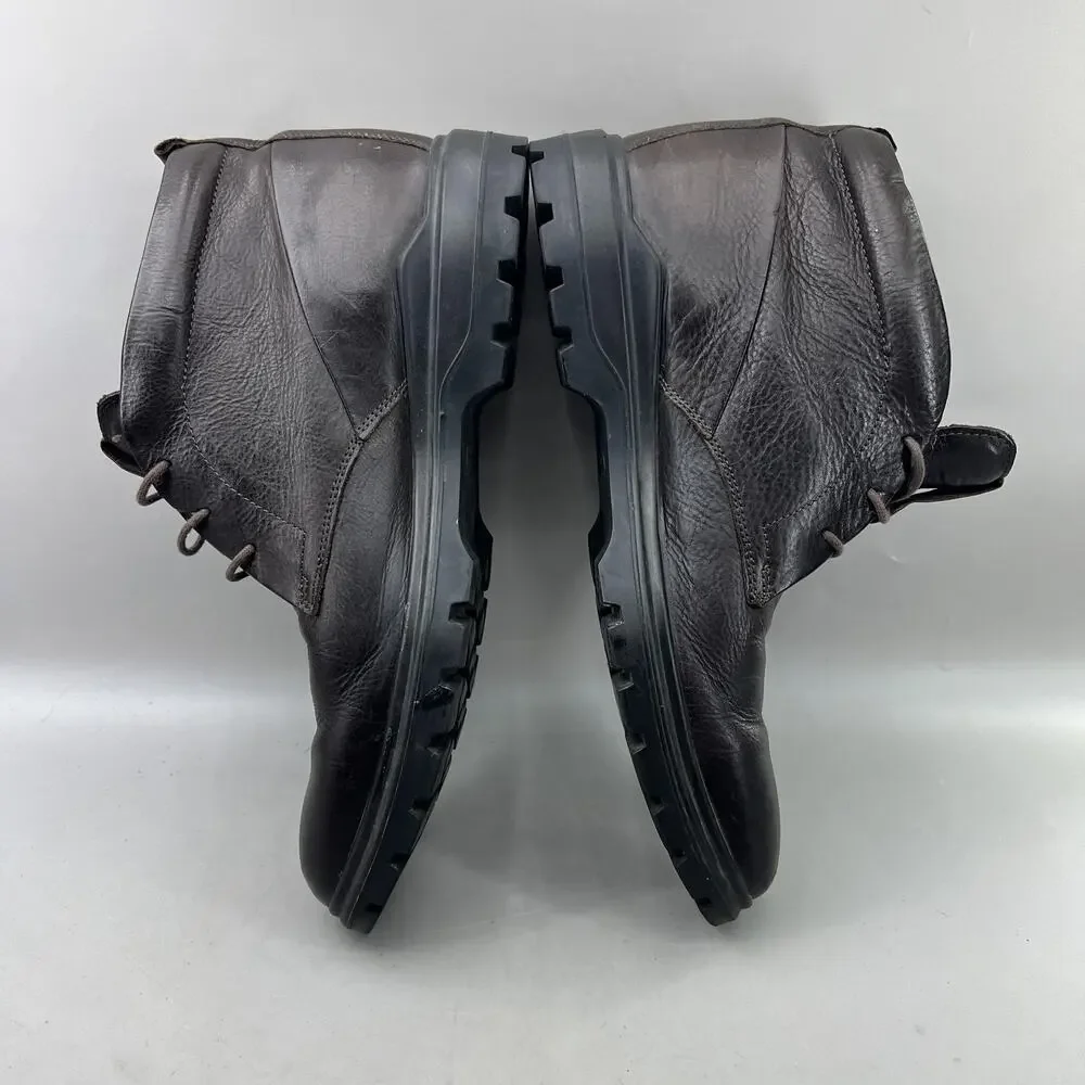 Ecco CityTray Avant Chukka Boots Men Size 12 12.5 US Brown Leather Comfort Shoes
